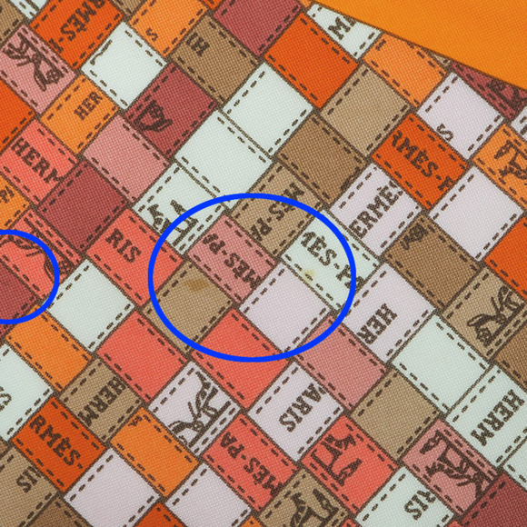 HERMES Hermes Carre Pointe Bolduk Silk Jersey Triangle Scarf Orange Large Siz... - Picture 3 of 9